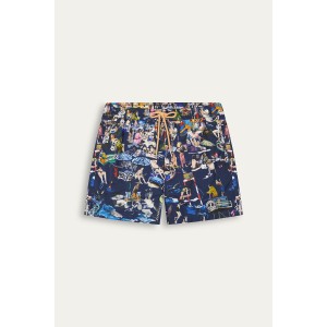 Short de bain bleu marine imprimé original St Tropez|Maillot de qualité - Europann