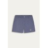 ELVIS - Striped short length navy swimshorts