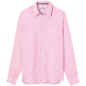 DIVA - Casual linen shirt, light pink
