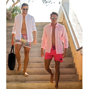 DIVA - Casual linen shirt, light pink