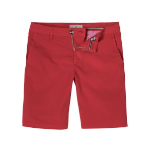TEXAS - Bermuda chino slim uni, rouge