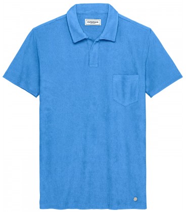 POLO TISSU EPONGE MITCH BLEU OCEAN