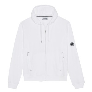 Veste capuche sacha éponge blanc
