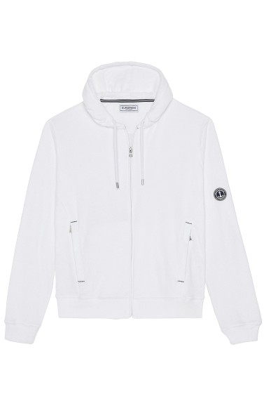 Veste capuche sacha éponge blanc