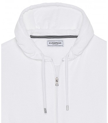 Veste capuche sacha éponge blanc