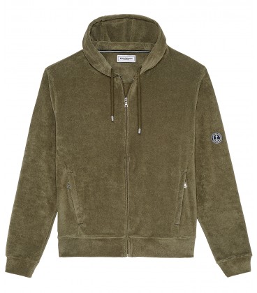 Veste capuche sacha éponge kaki