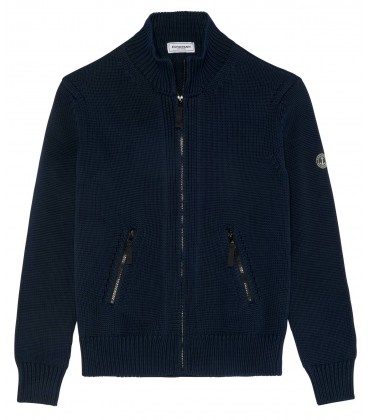 ALLEN CARDIGAN ZIPPÉ MARINE