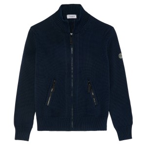 ALLEN CARDIGAN ZIPPÉ MARINE