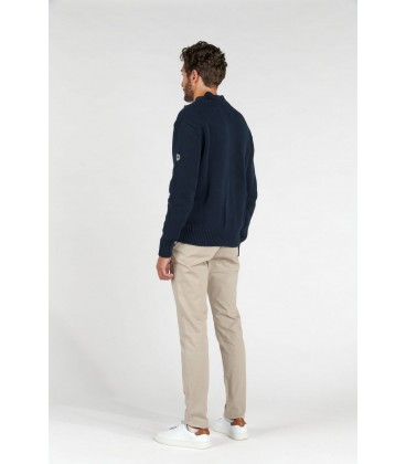 ALLEN CARDIGAN ZIPPÉ MARINE