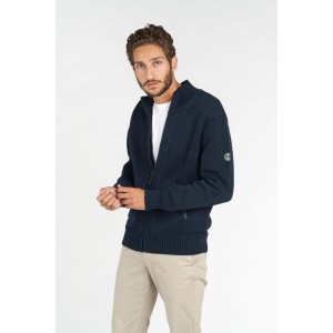 ALLEN CARDIGAN ZIPPÉ MARINE